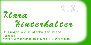 klara winterhalter business card